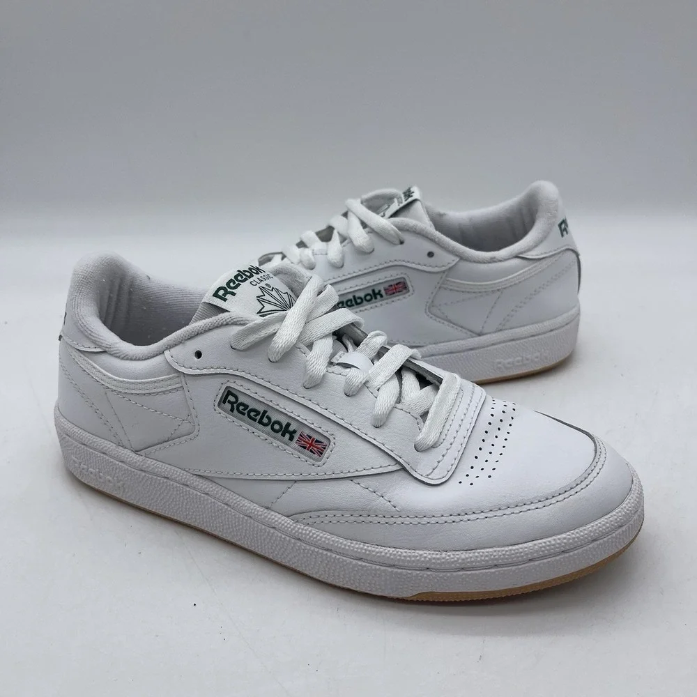 Reebok Club C 85 100069818 Women's Size 6.5 Shoes White Green Lifestyle Sneakers